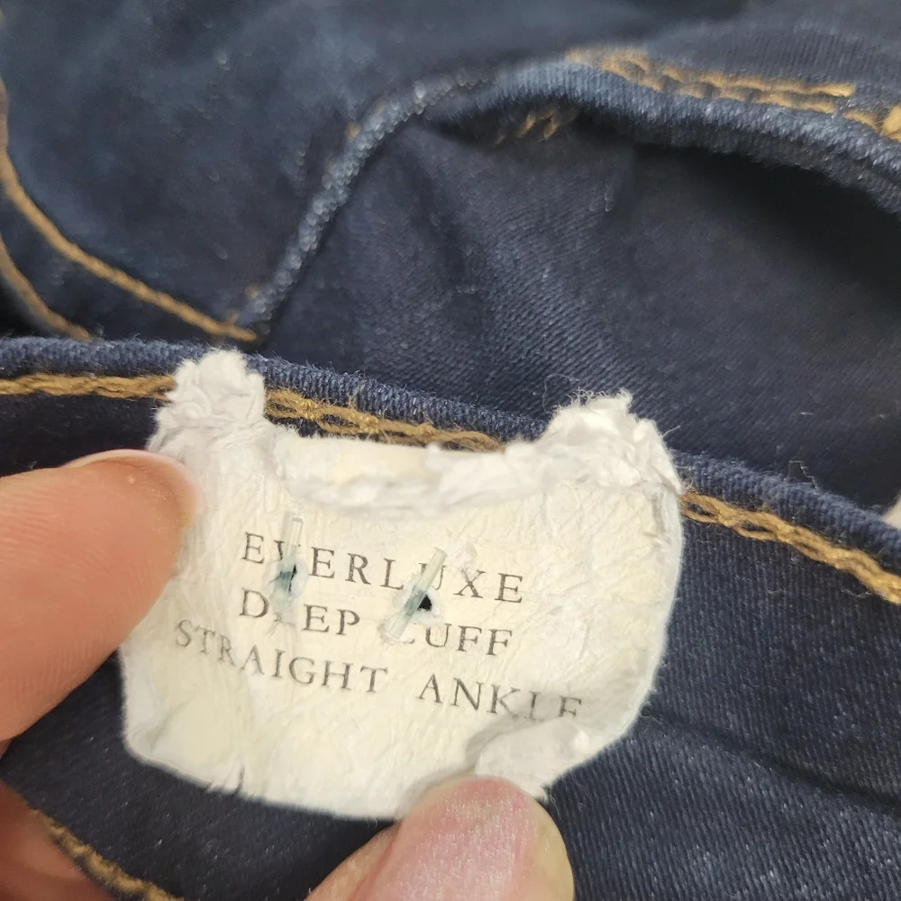 Angels Forever Young Ever Luxe Deep Cuff Straight Ankle Jeans Size 6/ 28 - Picture 13 of 15